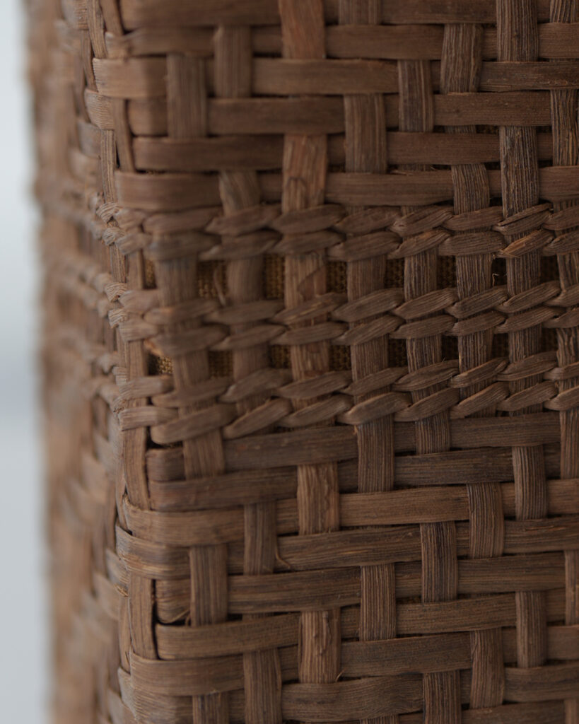 純国産 山葡萄蔓のバッグ×手織絣綿布 千成堂別注