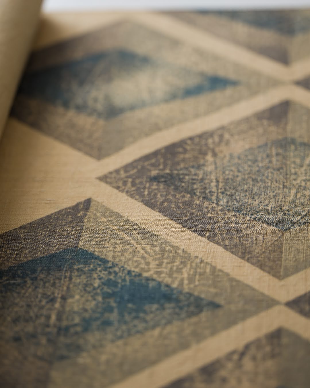 向井詩織 ブロックプリントの九寸名古屋帯